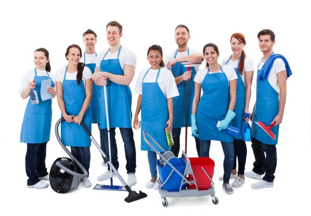 crew of professional cleaners house cleaning Johns Creek