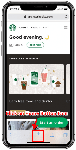 Add button in Safari on iPhone